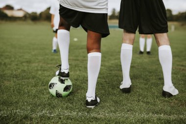 Bayan futbol oyuncular sahada