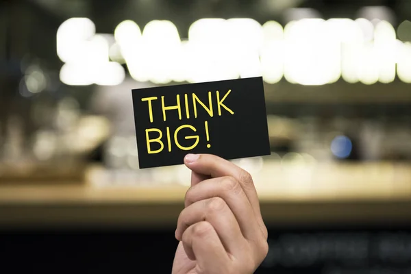 Phrase Think Big Geschrieben Auf Einer Karte — Stockfoto