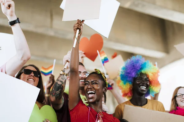 Fröhlicher Gay Pride Und Lgbt Festival — Stockfoto