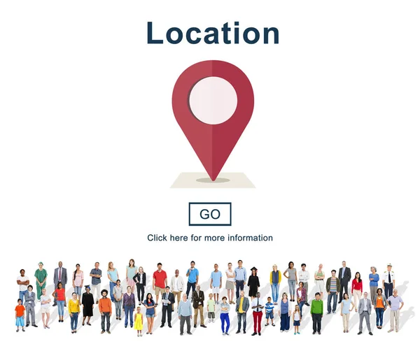 Location Navigation Information Direction Destination Concept — Stock Photo, Image