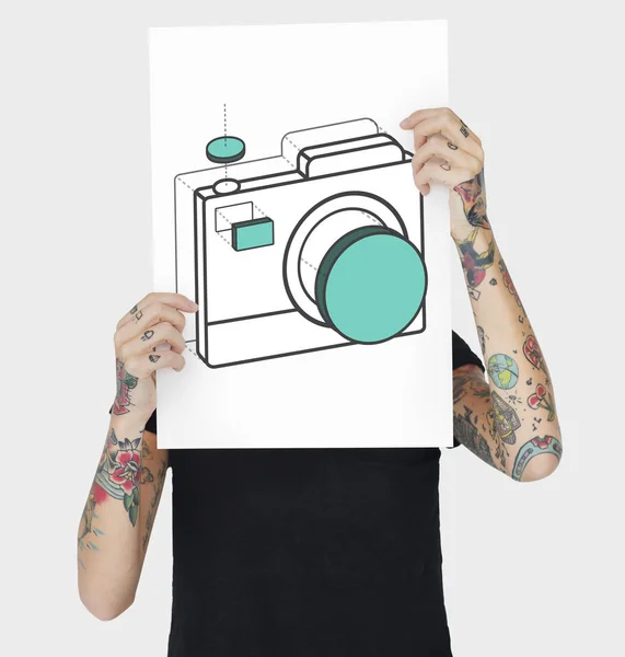 Kamera Tagning Snap Shot Graphic — Stockfoto