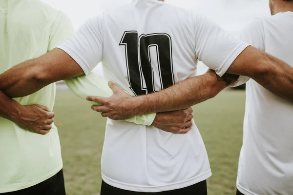 Jogador Futebol Usando Camisa Número — Fotografia de Stock