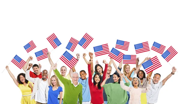 Persone Provenienti Diversi Paesi Uniti Come Uno America — Foto Stock