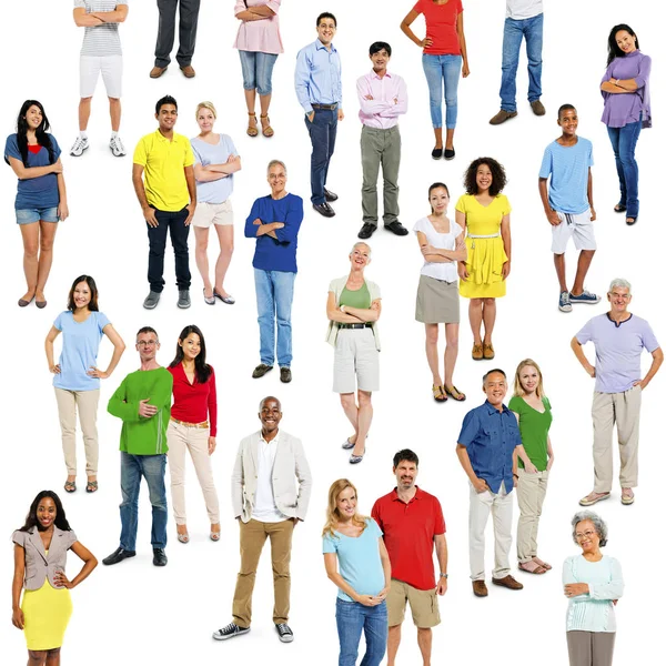 Conjunto Pessoas Diversidade — Fotografia de Stock