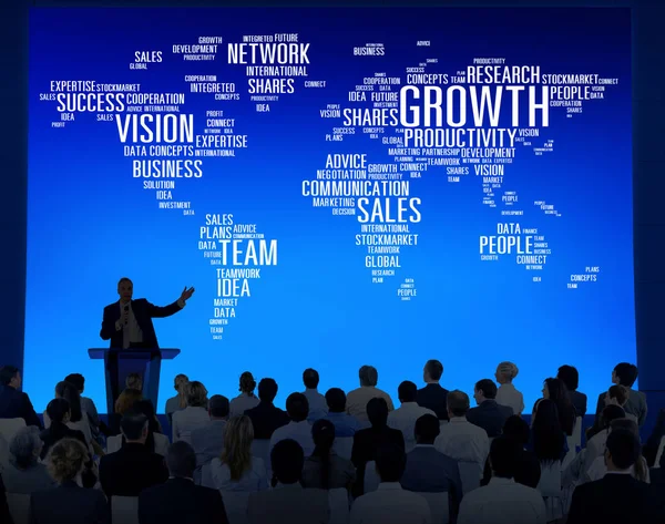 Global Business Mensen Corporate Conferentie Seminar Groei Concept — Stockfoto