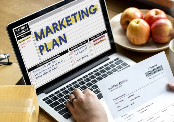 Business Plan Strategy Marketing Startup Organization — Stock Photo, Image