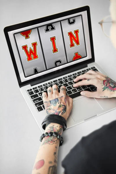 Win Wow Job Win — Stockfoto