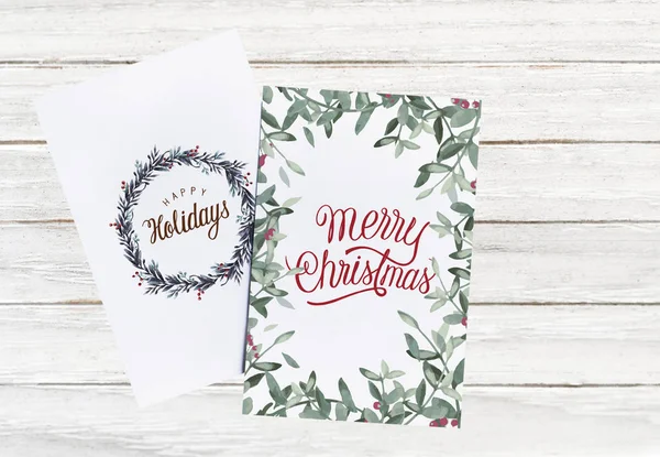 Christmas Holiday Greeting Design Mockup — Stock Photo, Image