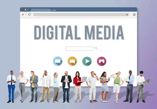 Informatie Digitale Media Verbinding Internet Concept — Stockfoto