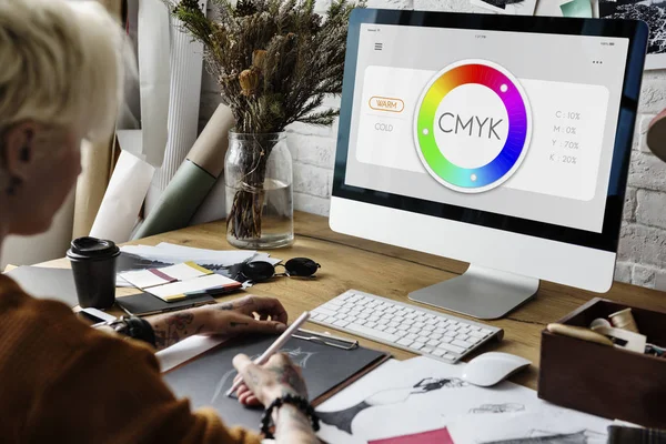 Farbe Cmyk Kreativität Design Inspirierend — Stockfoto