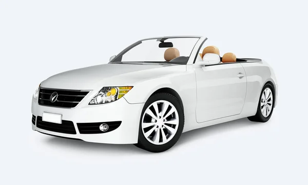 Side View White Convertible — Stock Photo, Image
