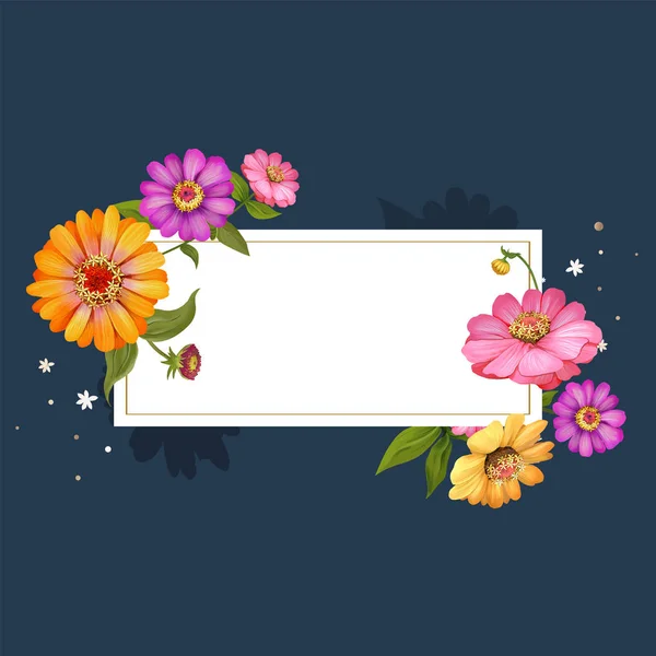 Прекрасний Квітковий Дизайн Кордону — стоковий вектор