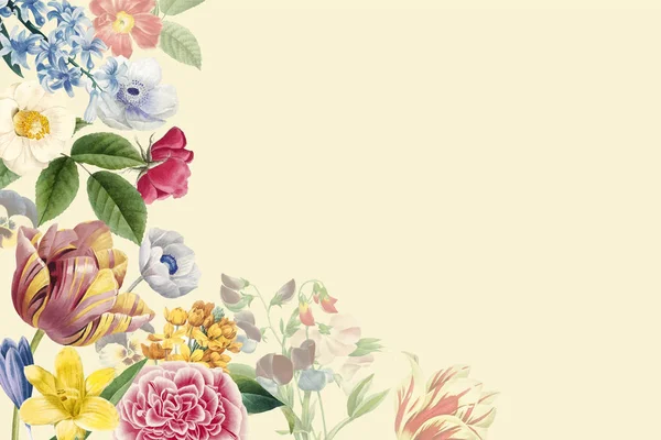 Concepto Diseño Marco Floral Blanco — Archivo Imágenes Vectoriales