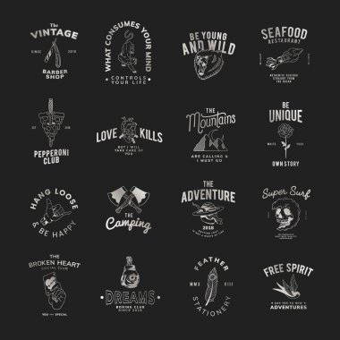 Motivasyonel vintage rozet logo vektörü