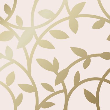 Altın botanik model arkaplan vektörü