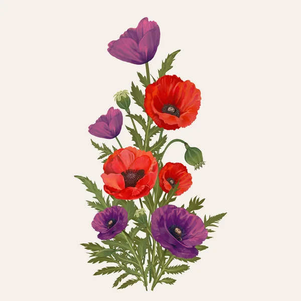 Belle Bordure Florale Design — Image vectorielle