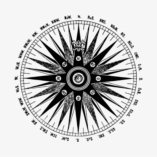 Starožitný Kompas Obrázek Vektor — Stockový vektor