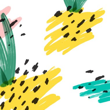 Renkli memphis yaz arkaplan vektörü