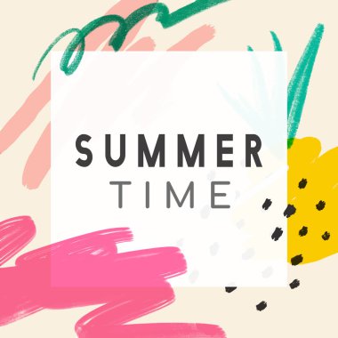 Renkli dummertime memphis tasarlamak vektör