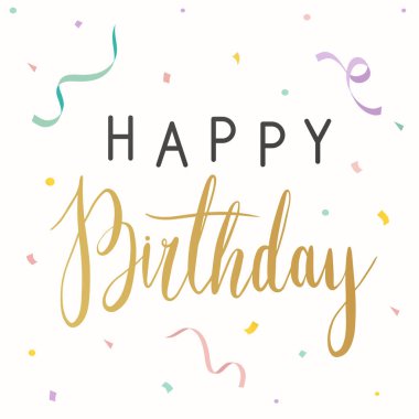 Mutlu yıllar tipografi kartı vektörü