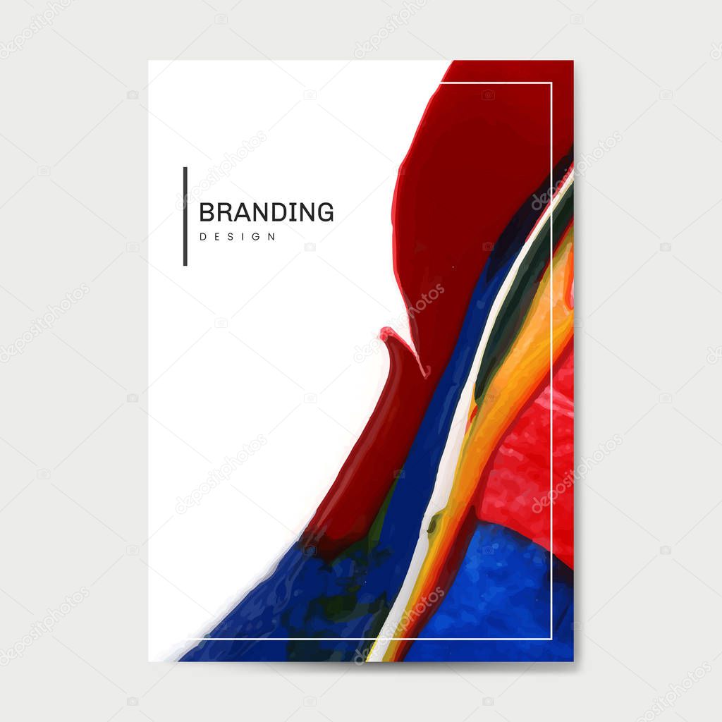 Branding poster with abstract design vector