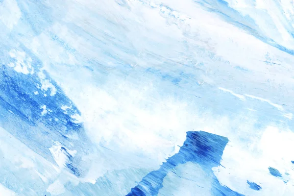 青と白のブラシ ストロークのテクスチャ背景 — ストック写真