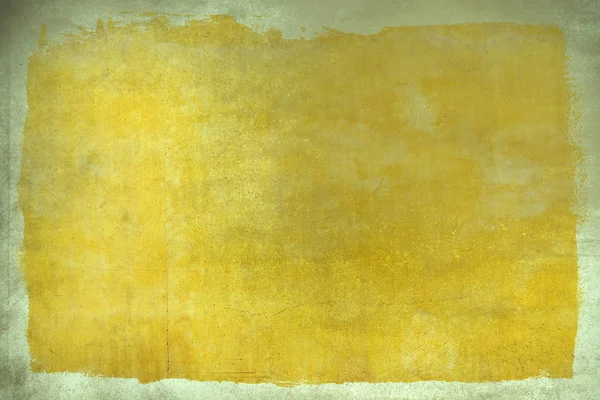 Tinta Amarela Uma Parede Concreto — Fotografia de Stock
