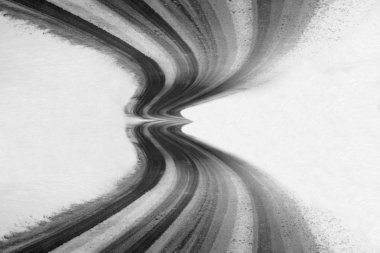 Dalga dokulu tuval zemin üzerinde