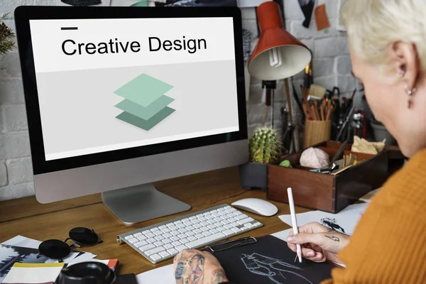 Kreatív Design Képzelet Inspiráció Papír — Stock Fotó