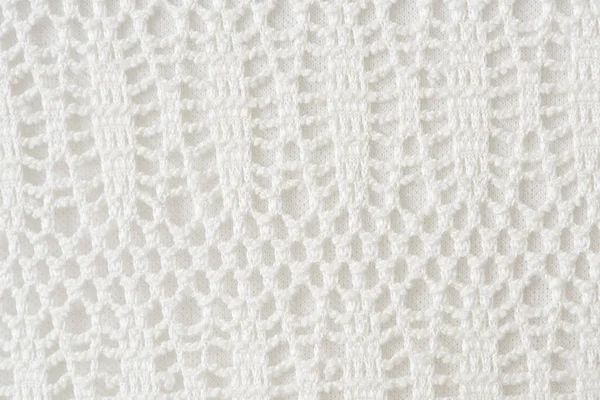 Mesh White Crochet Patterned Background — Stock Photo, Image