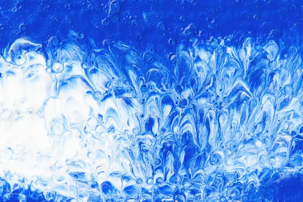 Fondo Texturizado Pintura Óleo Azul Blanco — Foto de Stock