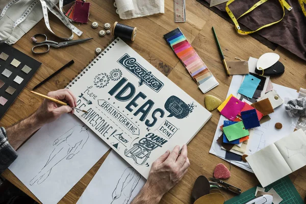 Inspiration Idéer Design Kreativt Tänkande Word — Stockfoto