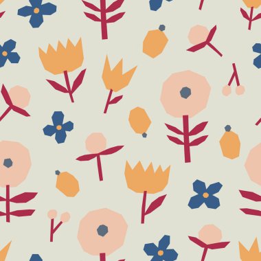 güzel çiçek desenli arka plan, vektör çizim, çiçek ve çiçek kavram olarak uygun