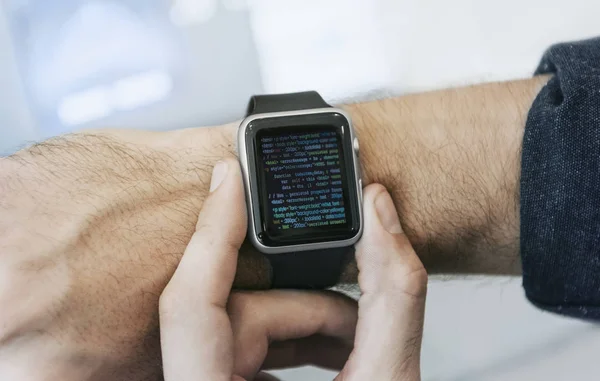 Smartwatch Mostrando Código Error — Foto de Stock