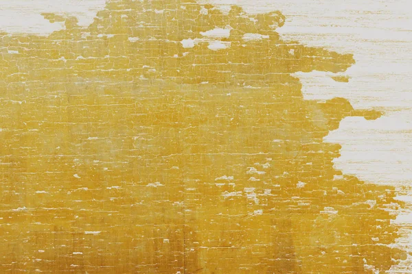 Ραγισμένο Κίτρινο Χρώμα Ένα Ξύλινο Φόντο Σανίδα — Φωτογραφία Αρχείου