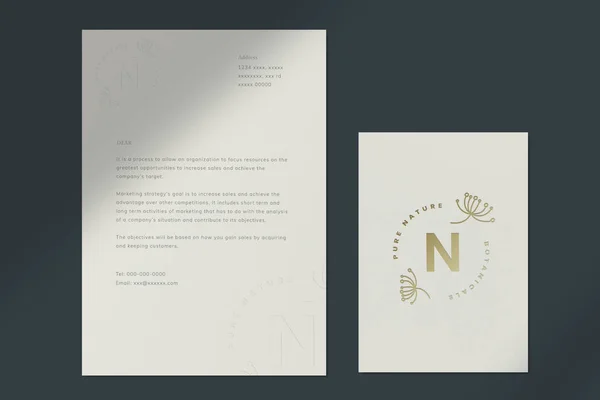 Documento Mockup Fundo Simples — Fotografia de Stock