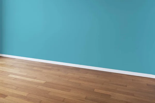 Green Wall Wooden Floor Texture — Stock Photo, Image
