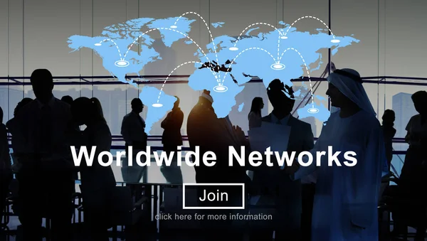 Worldwide Networks Global International Unity Concept — Stock Photo, Image