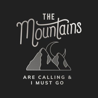 Dağlar logo vektörünü çağırıyor.