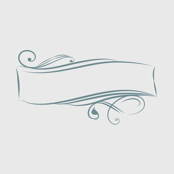 Vetor Banner Ornamento Caligráfico Decorativo — Vetor de Stock