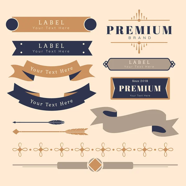 Vintage High Quality Design Element Vectors — Stock Vector