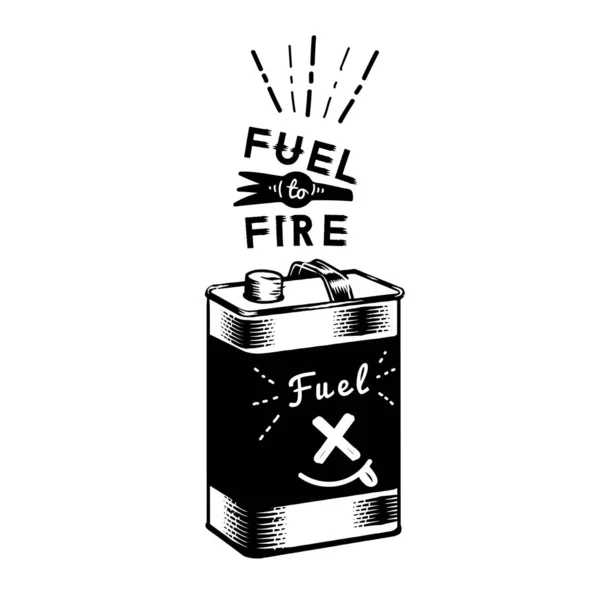 Διανυσματικός Φορέας Δοχείου Καυσίμου Φωτιάς — Διανυσματικό Αρχείο