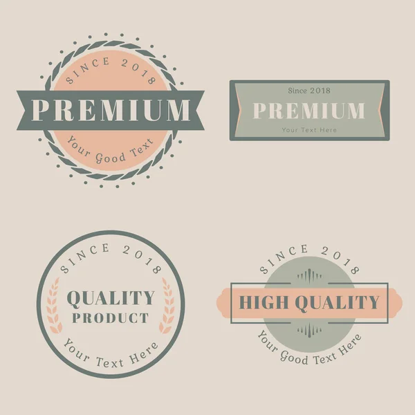 Vintage Premium Badge Set Vektoren — Stockvektor