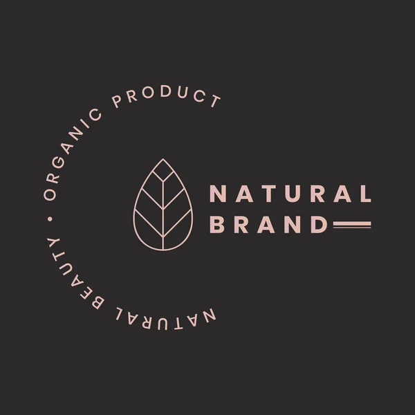 Marchio Naturale Logo Distintivo Vettore — Vettoriale Stock