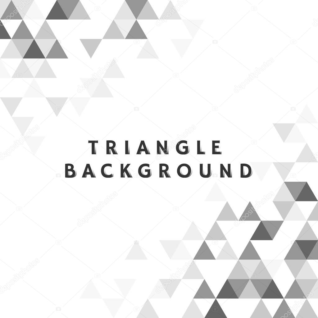Gray triangle patterned on white background