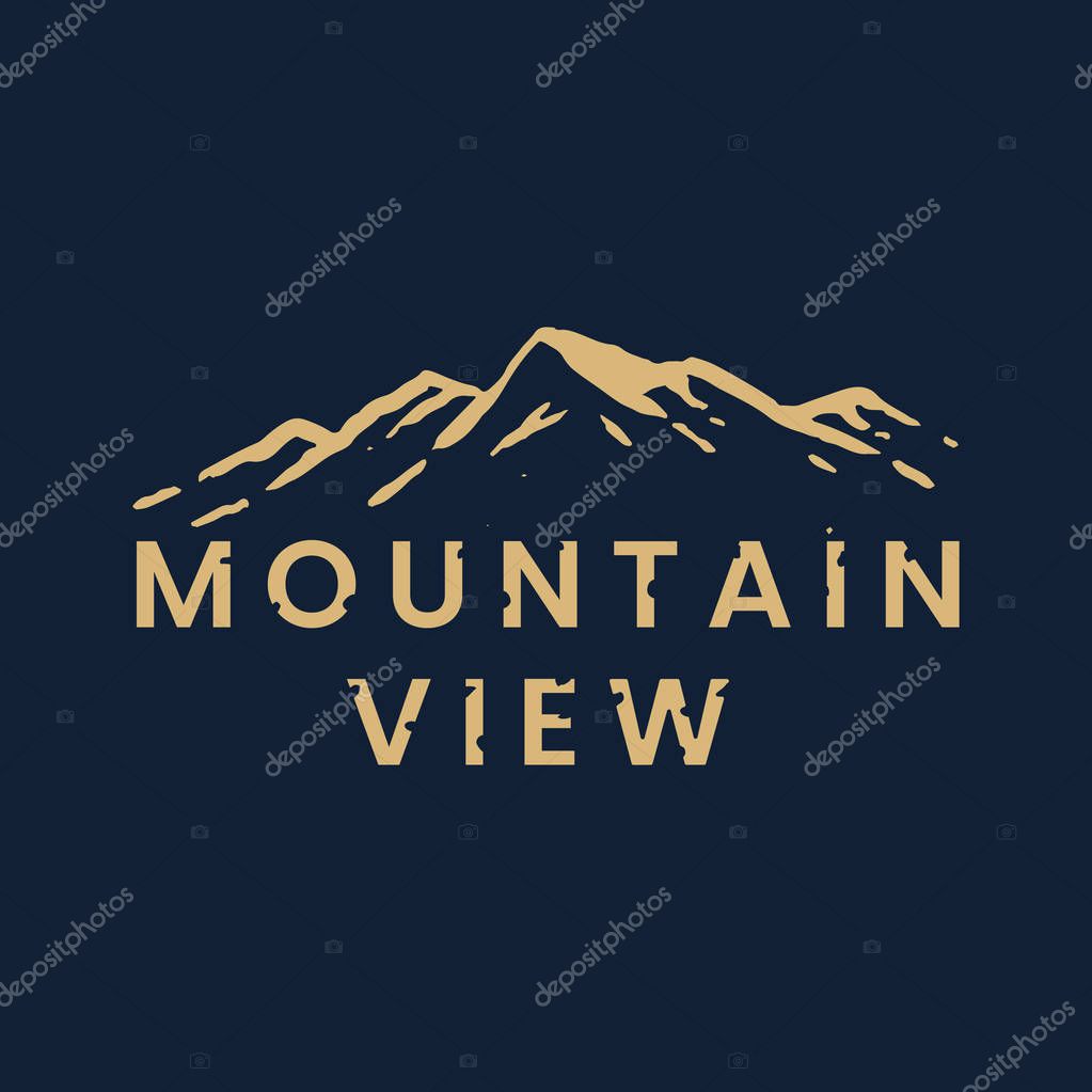 Mountain view logo design vector