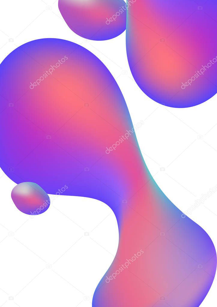 Colorful fluid gradient background vector