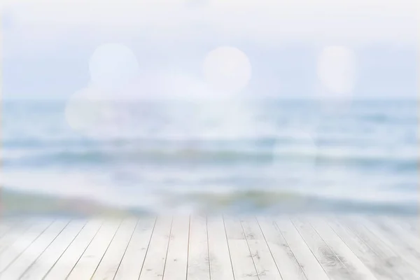 Yaz Plaj Arka Plan Bokeh Tarzda Vurdu — Stok fotoğraf