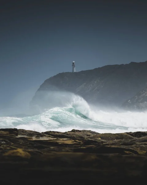 Blick Auf Den Leuchtturm Der Burg Neuseeland — Stockfoto