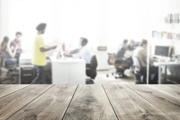 Holztisch Büro — Stockfoto